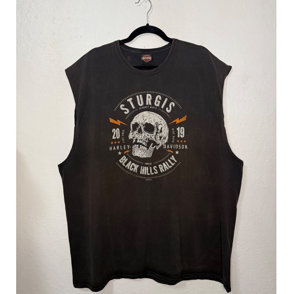 Harley Davidson Men's 3XL Muscle Shirt Sturgis 2019 Motorcycle Biker